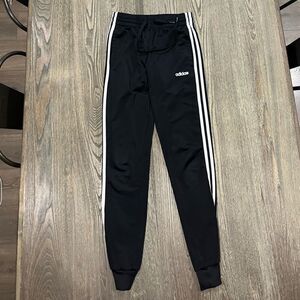 Adidas Essentials 3-Stripes Wind Pants Drawstring Regular Tapered Fit Black XS